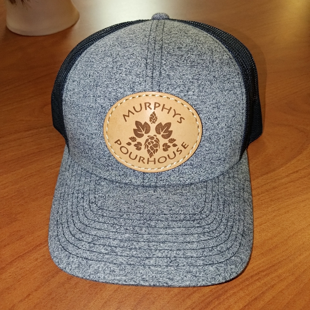 Murphy's Pourhouse Stitched Leather Patch Trucker… - image 4